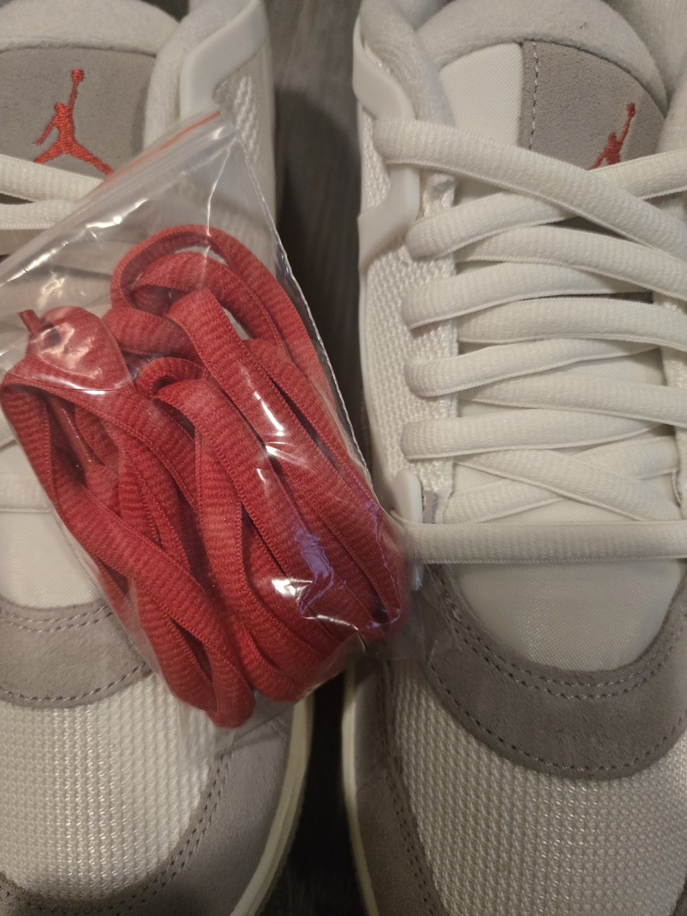 Air Jordan 4 RM  Sail/Fire Red/Grey Men's 13 HF6126 100. New - Picture 6 of 8